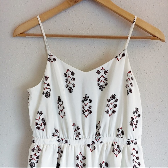 Madewell Ivory Silk Sandstar Vine Floral Dress - Picture 4 of 8